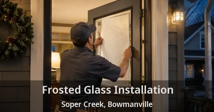 Frosted Glass Installation Soper Creek, Bowmanville - ON