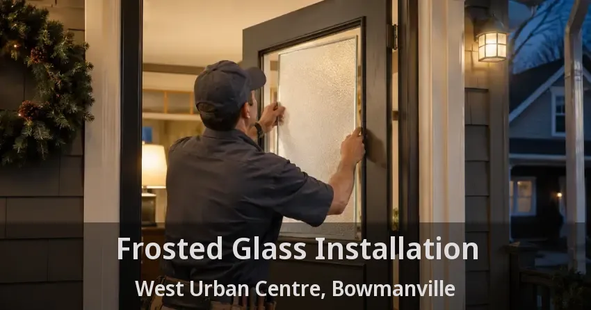 Frosted Glass Installation West Urban Centre, Bowmanville - ON