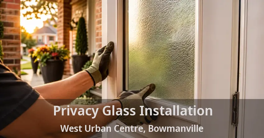 Privacy Glass Installation West Urban Centre, Bowmanville - ON