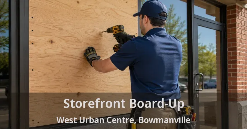 Storefront Board-Up West Urban Centre, Bowmanville - ON