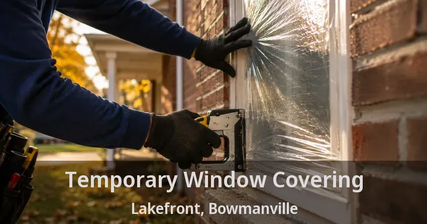 Temporary Window Covering Lakefront, Bowmanville - ON
