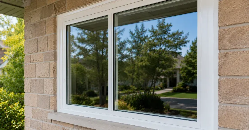 technician installing new insulated glass unit in window frame in Downtown, Bowmanville