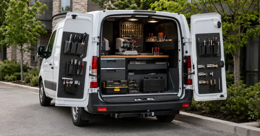 mobile locksmith service vehicle equipped with tools in Bowmanville