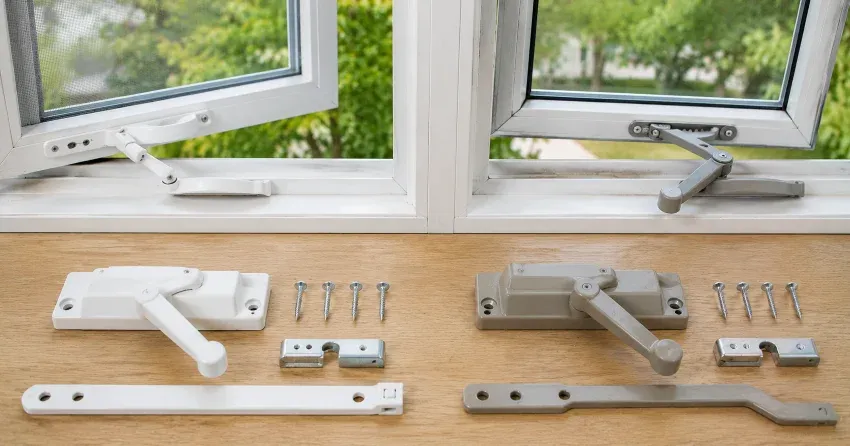 new casement window crank operator installed in Downtown, Bowmanville home