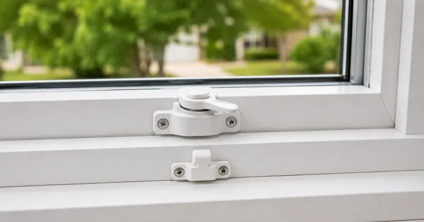 technician installing new window latch hardware in Bowmanville